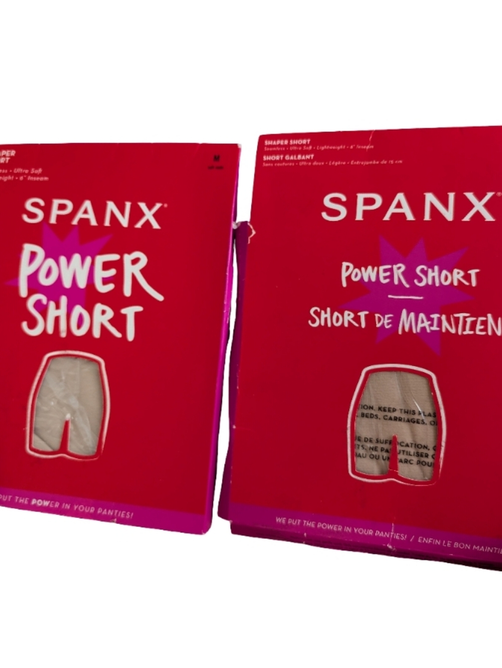 Spanx Power Short X2 Shapwear Support Smooth Lingerie Soft Flatten Nude M